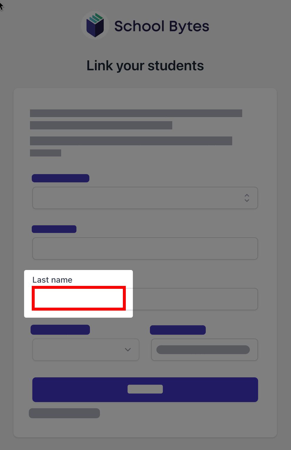 Parent Portal - link a student - last name.png