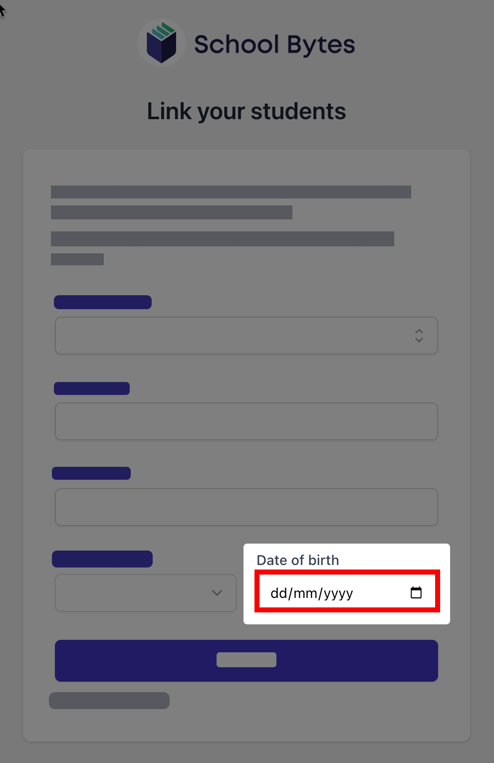 Parent Portal - link a student - date of birth.png