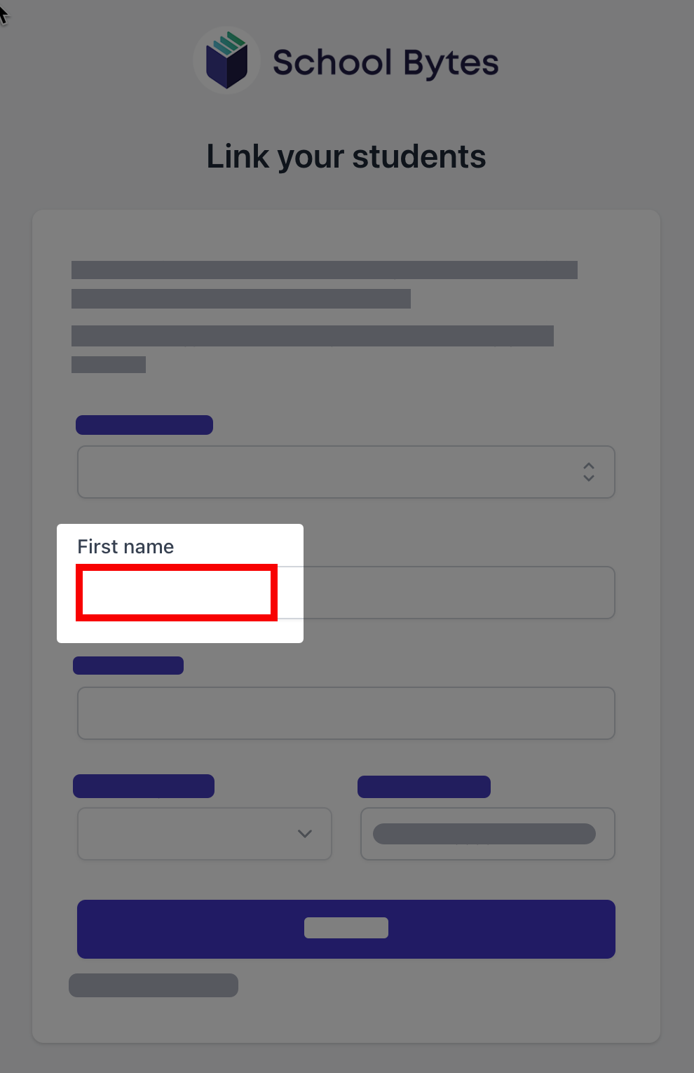 Parent Portal - link a student - first name.png